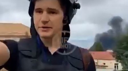 Xankəndidə ermənilərin qaçması ilə bağlı reportajı mərmi səsi yarımçıq kəsdi - VİDEO