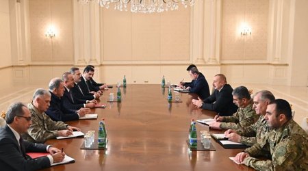 Главы МИД, Минобороны и разведки Турции на переговорах с Ильхамом Алиевым