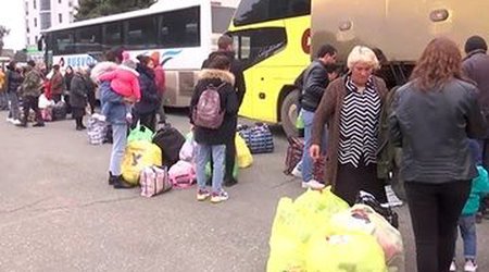 Более 1,4 тыс. армян прибыли на автобусах в Ханкенди в сопровождении российских миротворцев