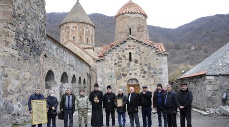 Udinlər Xudavənq monastırında ibadət etdilər - FOTO