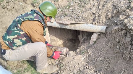 Ermənilərin ərazilərimizdə basdırdıqları minalar, patronlar aşkarlanıb - FOTO