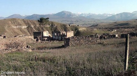 Минобороны Азербайджана показало село Бахарлы Зангиланского района - ВИДЕО