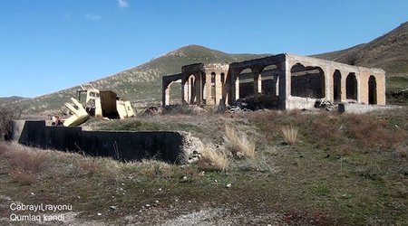 Видеокадры из села Гумлаг Джебраильского района - ВИДЕО