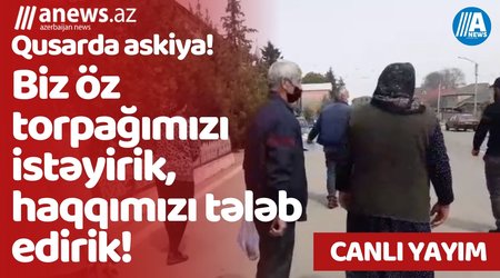 Vətəndaşlar aksiya keçirir - CANLI