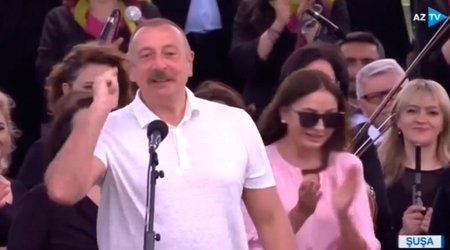 İlham Əliyev Cıdır düzündə o məşhur şüarı bir də belə söylədi (VİDEO)