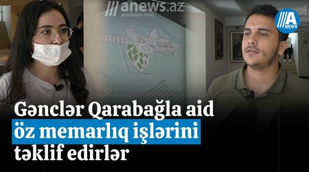 Gənclər Qarabağa aid öz memarlıq işlərini təklif edirlər - Video