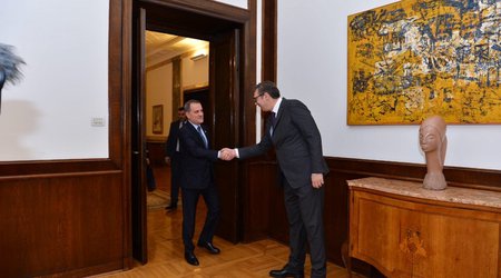 Jeyhun Bayramov meets with President of Serbia
