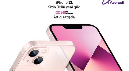 50GB mobil internet hədiyyəli ən yeni model iPhone 13 smartfonları artıq Azercell Eksklüziv mağazalarında!
