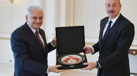 President Aliyev receives former Turkish PM