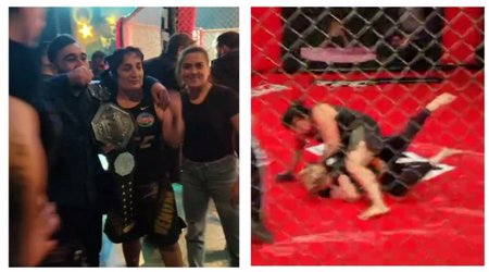Qadın MMA döyüşçümüz erməni rəqibini nokaut etdi: 10 saniyəyə (FOTO)