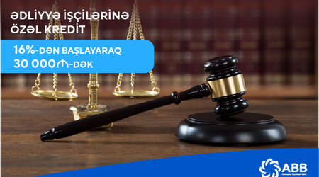 ABB-dən ədliyyə işçilərinə özəl kredit