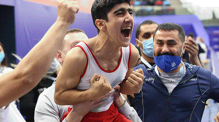 Gimnastımız qızıl medal qazandı - Fotolar