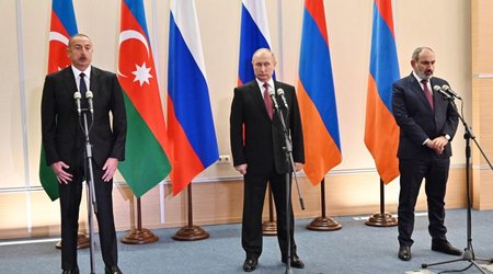 Опубликован текст совместного заявления Путина, Алиева и Пашиняна