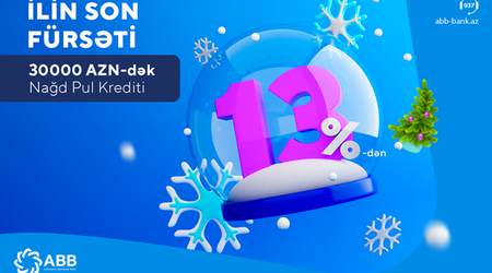 ABB-də cəmi 13%-lə kredit fürsəti!