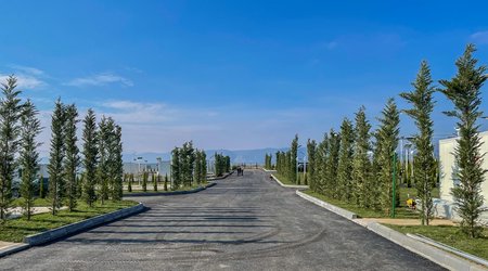 Ağdam Sənaye Parkı günəş panelləri ilə işıqlandırılır - Fotolar