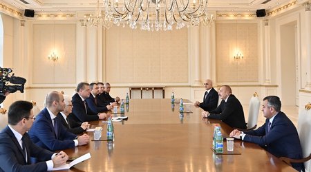 Ilham Aliyev receives governor of Russia's Astrakhan Oblast
