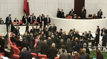 Fight breaks out in Turkish parliament
