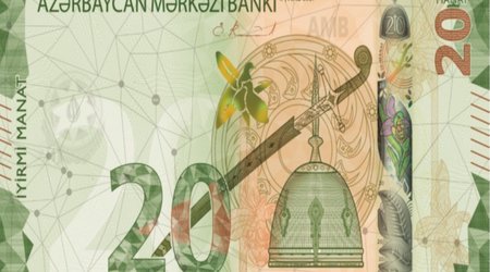 Azərbaycanda 20 manatlıq pul əsginası yenilənib