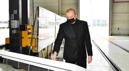 Prezident Gəncə lokomotiv deposunu işə saldı
