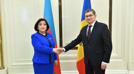 Sahibə Qafarova moldovalı spikerlə görüşdü - FOTO