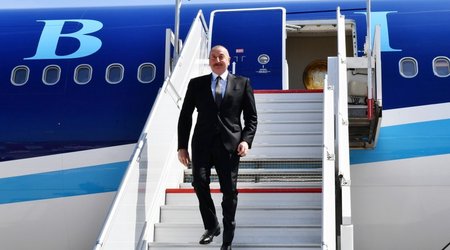 Президент Ильхам Алиев прибыл с рабочим визитом в Бельгию