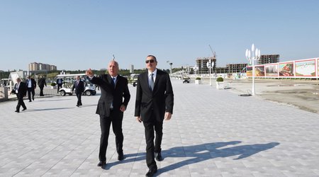 Prezident Sumqayıta getdi
