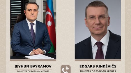 Azerbaijani, Latvian FMs talk over phone