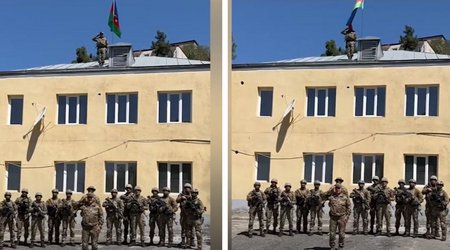 В Лачыне поднят Государственный флаг Азербайджана