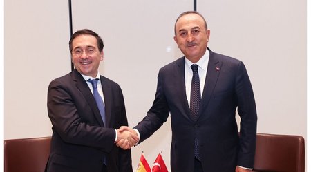 Turkish, Spanish FMs mull situation in Ukraine