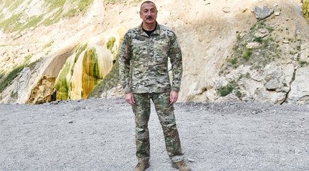 Prezident Natəvanın qəbirüstü abidəsinin açılışını etdi