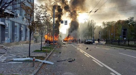 Kyiv hit by kamikaze drones