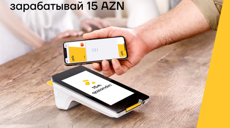 Заработайте 15 манат с Yelo Mastercard от Apple Pay!