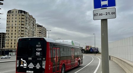 В Баку по маршруту №7А введена в эксплуатацию автобусная полоса