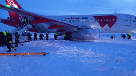 Plane skids off runway at Russia’s Norilsk airport