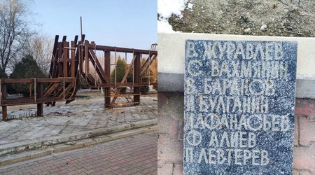 Снесен памятник коммунистам в Нахчыване