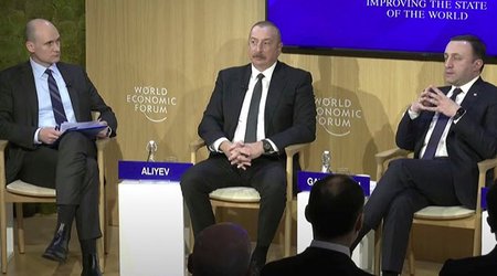 Prezident Davosda panel iclasında iştirak etdi - Video