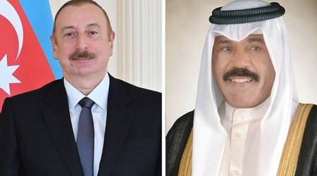 Президент Азербайджана поздравил эмира Кувейта