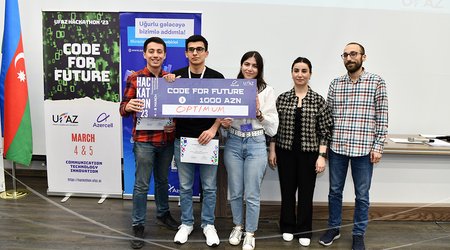 The winners of "Code for Future" hackathon were awarded