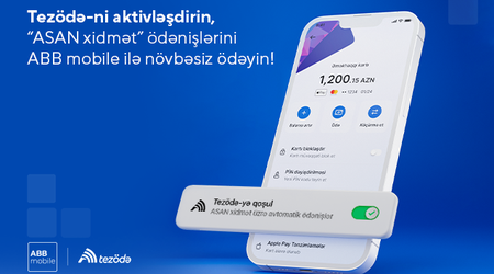 “ASAN xidmət” ödənişlərini ABB mobile ilə növbəsiz ödə