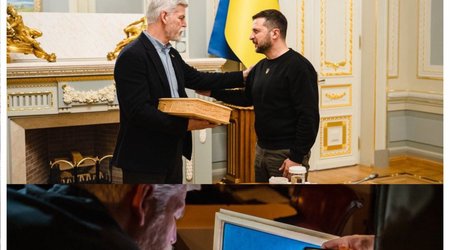 President of Czech Republic presents Volodymyr Zelenskyy with pistol