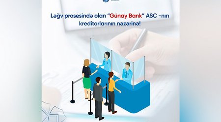 Əmanətlərin Sığortalanması Fondu Günay Bankın kreditorlarına müraciət edib