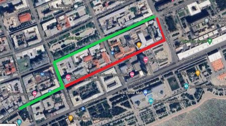 Завтра в Баку будет полностью перекрыт участок одной из центральных улиц
