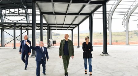 Prezident Laçın aeroportunda görülən işlərlə tanış olub