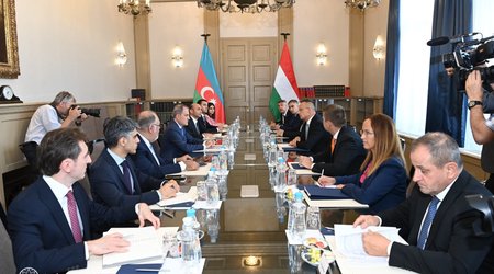 Ceyhun Bayramov Macarıstanın xarici işlər və ticarət naziri ilə görüşüb