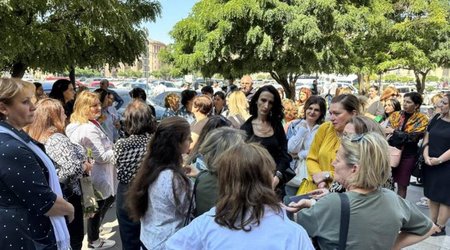 Teachers protesting in Armenia