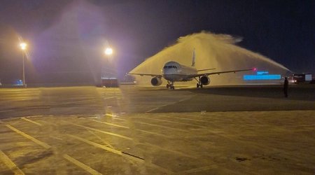 Бакинский аэропорт встретил первый рейс греческой авиакомпании Aegean Airlines