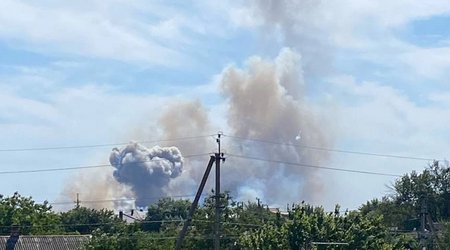 Explosions rock in north of Crimea near key airbase