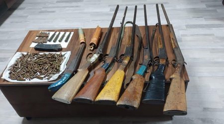 В Агсу обнаружено значительное количество боеприпасов