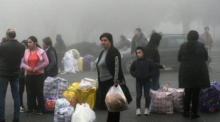 Armenians moved from Karabakh leave Armenia