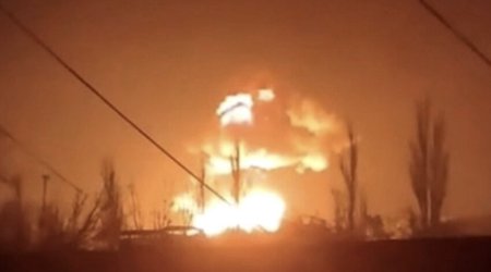 Munition dropped by Ukrainian drone causes fire at oil depot in Russia